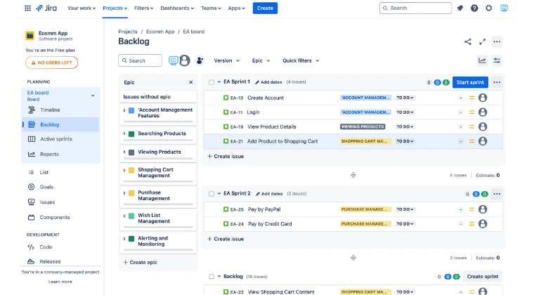 Managing Sprints in Jira