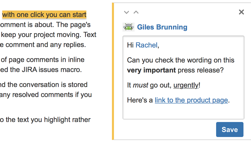Comments and notifications