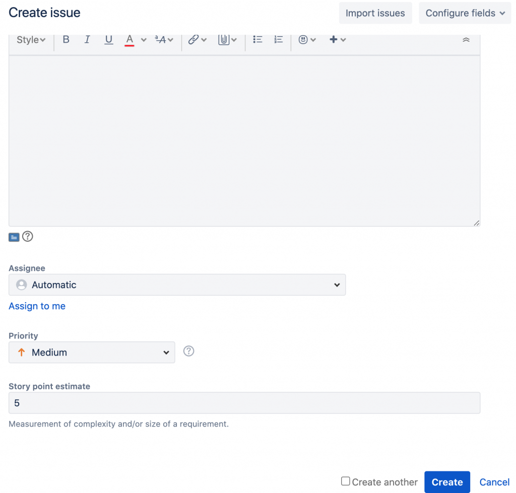 Jira issue