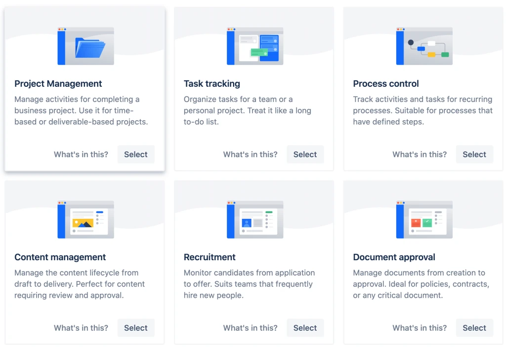 Jira project templates