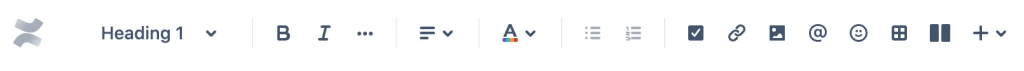 Confluence toolbar